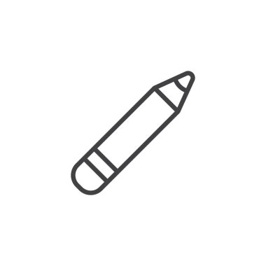 Kalem anahat simgesi. Mobil kavramı ve web tasarım için doğrusal stili işaret. Pastel boya basit çizgi vektör simgesi. Sembol, logo illüstrasyon. Piksel mükemmel vektör grafikleri
