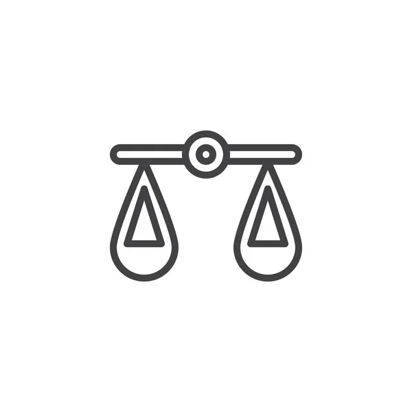 Icône Contour Des Balances Signe Style Linéaire Pour Concept Mobile — Image vectorielle