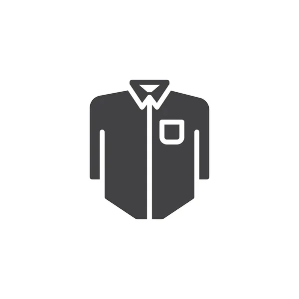 Chemise à manches longues avec icône vectorielle de poche — Image vectorielle