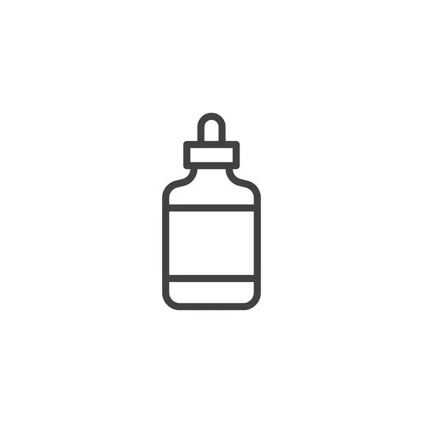 Ikon Uraian Dropper Bottle Tanda Gaya Linier Untuk Konsep Mobile - Stok Vektor