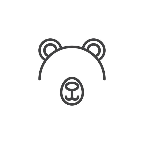 Bear mask outline icon — Stock Vector