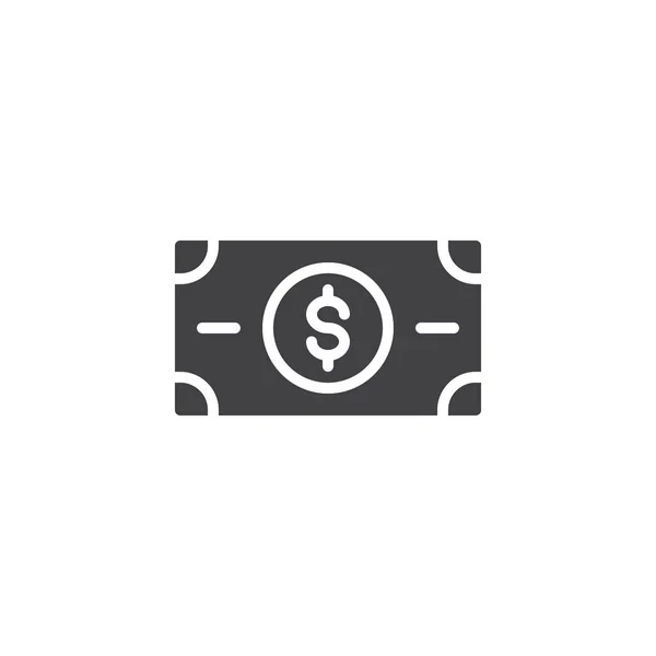 Dólar Icono Del Vector Factura Signo Plano Lleno Para Concepto — Vector de stock