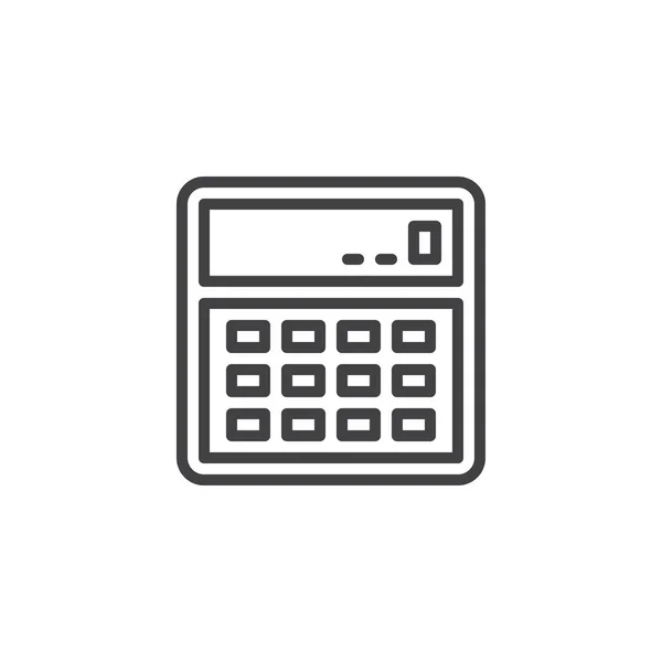 Ícone contorno calculadora — Vetor de Stock