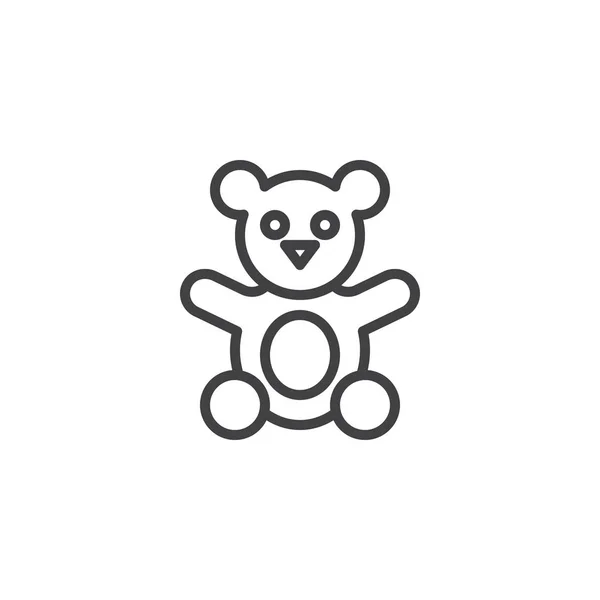 Teddy urso ícone esboço —  Vetores de Stock