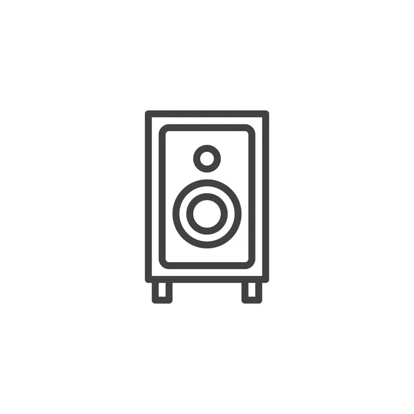 Icono del contorno del altavoz sonoro — Vector de stock