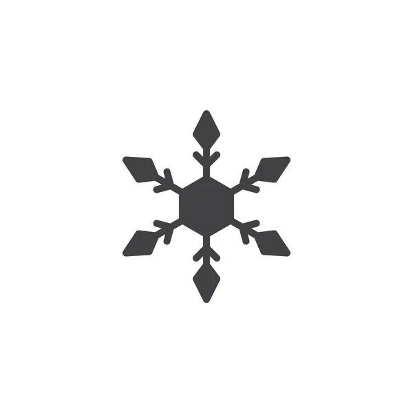 スノーフレークのベクター アイコン モバイルの概念と Web デザインのフラット記号を記入しました 雪冬固体アイコン シンボル ロゴの図 ピクセル完璧なベクトル グラフィック — ストックベクタ