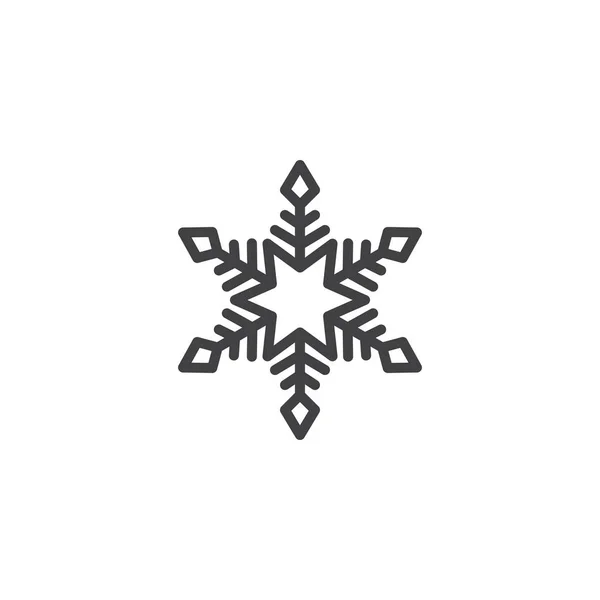 Icono Del Contorno Del Copo Nieve Signo Estilo Lineal Para — Vector de stock