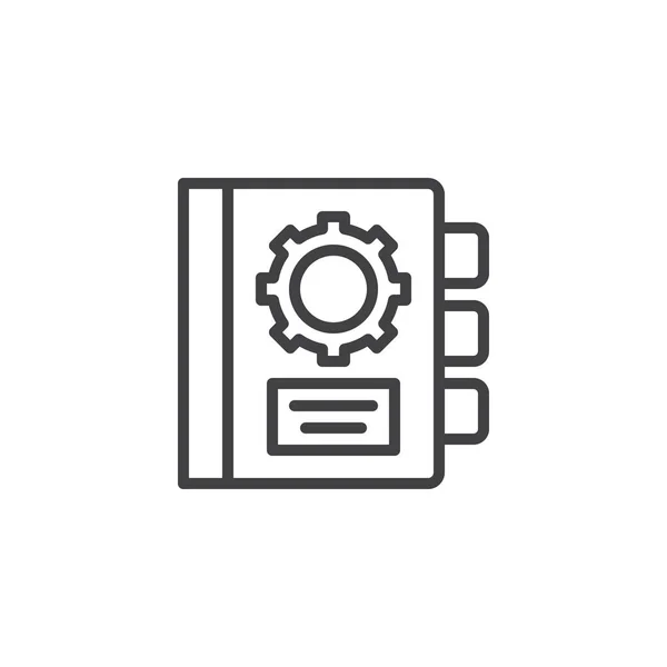 Manual book outline icon