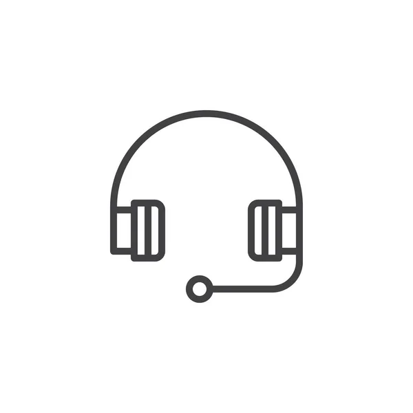 Icono Contorno Auriculares Signo Estilo Lineal Para Concepto Móvil Diseño — Vector de stock