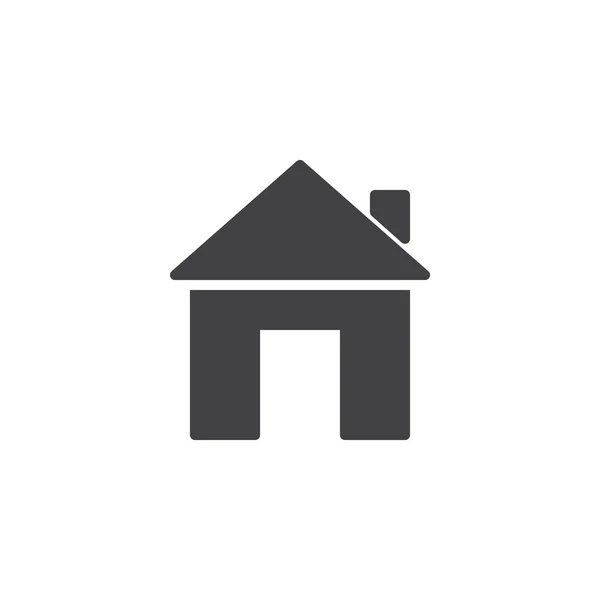 ホーム ボタンのベクター アイコン モバイルの概念と Web デザインのフラット記号を記入しました ホームページ簡単な固体アイコン シンボル ロゴの図 ピクセル完璧なベクトル — ストックベクタ