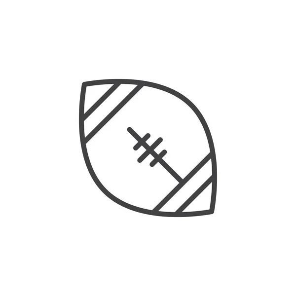 Rugby Football Ball Umriss Symbol Lineares Stilschild Für Mobiles Konzept — Stockvektor
