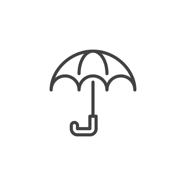 Parasol Ikonę Konturu Styl Liniowy Znak Dla Mobilnych Koncepcji Projektowania — Wektor stockowy