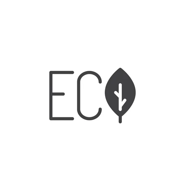 Ícone do vetor da folha Eco — Vetor de Stock