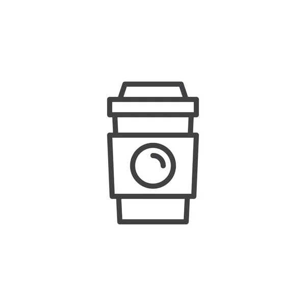 Take away coffee cup outline icon — Stock Vector