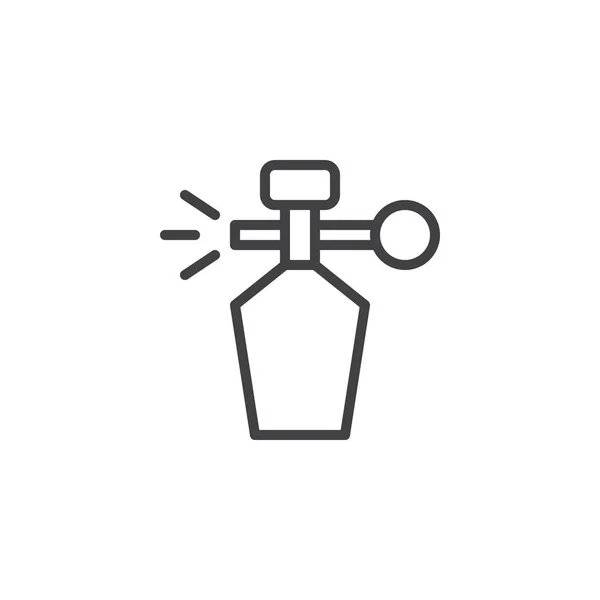 Retro deodorant bottle outline icon — Stock Vector