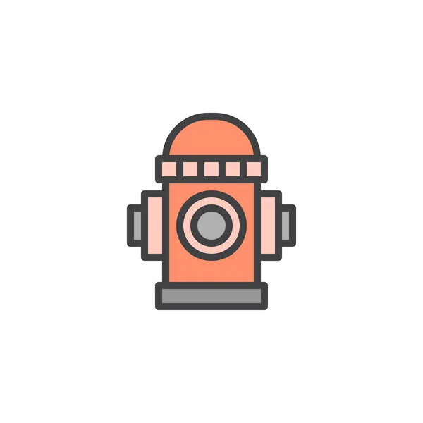 Fire hydrant filled outline icon — Stock Vector