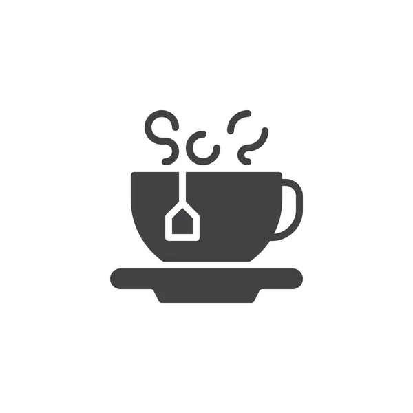 Bolsa de té taza vector icono — Vector de stock