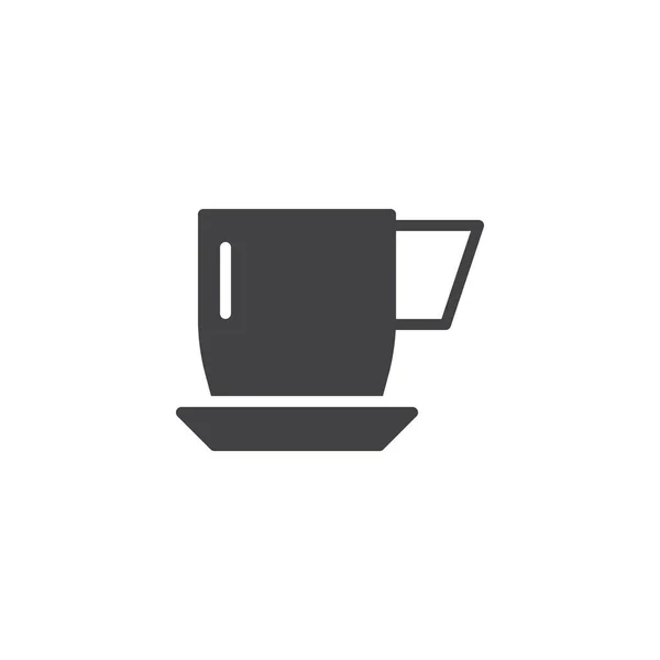 Taza Café Icono Vector Signo Plano Lleno Para Concepto Móvil — Archivo Imágenes Vectoriales