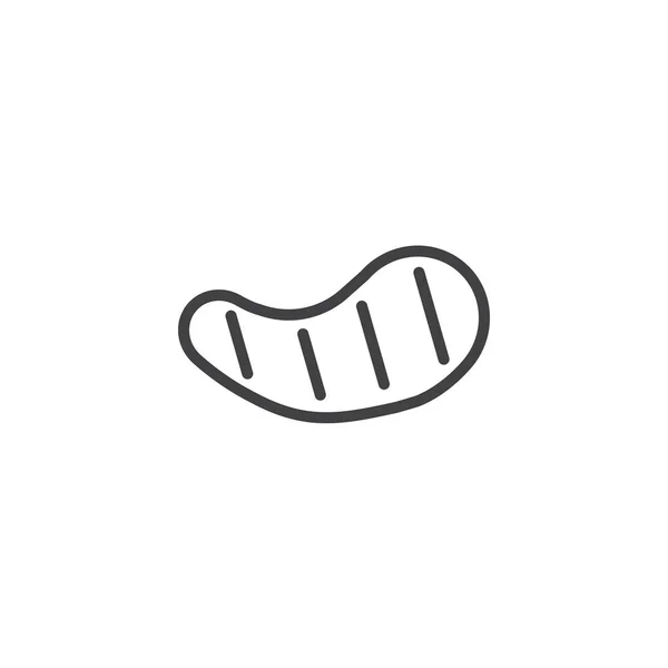 Icono Del Contorno Del Filete Carne Signo Estilo Lineal Para — Vector de stock