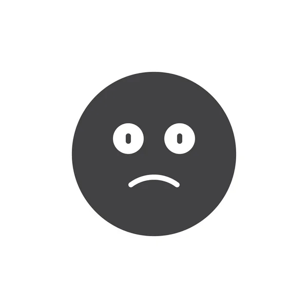 Förvånade ansikte emoji vektor symbol — Stock vektor