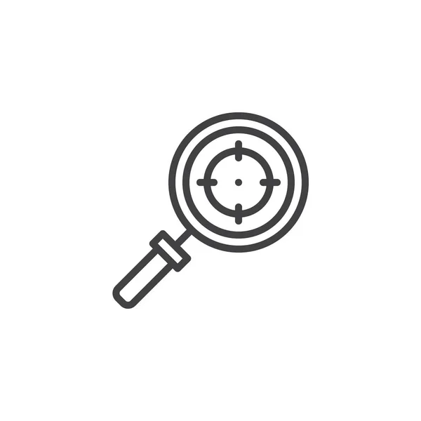 Иконка Контура Поисковой Системы Знак Стиля Мобильной Концепции Веб Дизайна — стоковый вектор