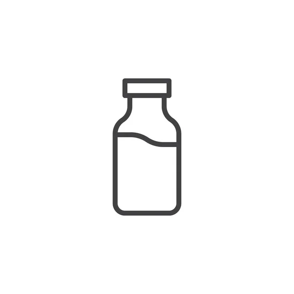 奶瓶轮廓图标 线性风格符号的移动概念和网页设计 一瓶水线矢量图标 徽标插图 像素完美矢量图形 — 图库矢量图片