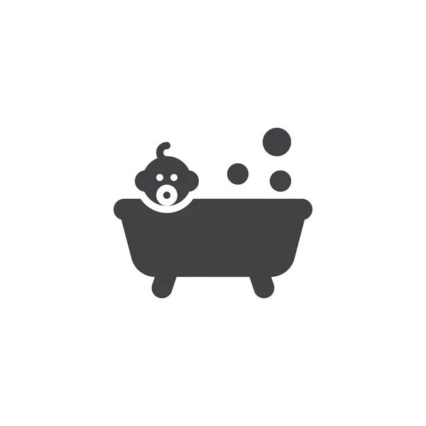Bain bébé vecteur icône — Image vectorielle