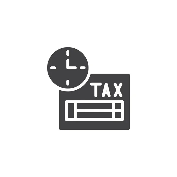 Steuernachzahlungszeitvektorsymbol Gefüllte Flache Schilder Für Mobiles Konzept Und Webdesign Steuerbeleg — Stockvektor