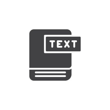 Metin kitap vektör simgesi