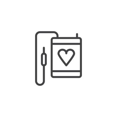 Kan bağışı anahat simgesini