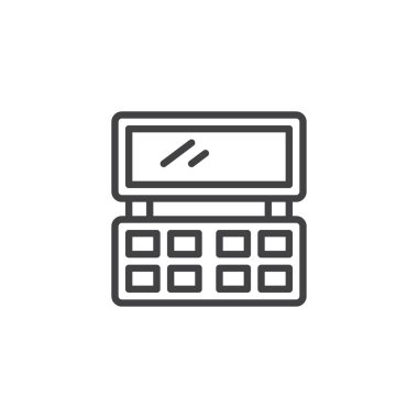 Göz farı paleti anahat simgesi