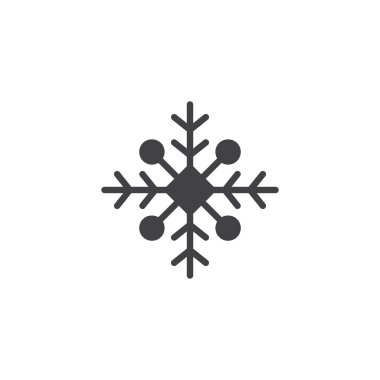 Kar tanesi vektör simgesi. Mobil kavramı ve web tasarım için düz işareti dolu. Katı simgesi dondur. Sembol, logo illüstrasyon. Piksel mükemmel vektör grafikleri