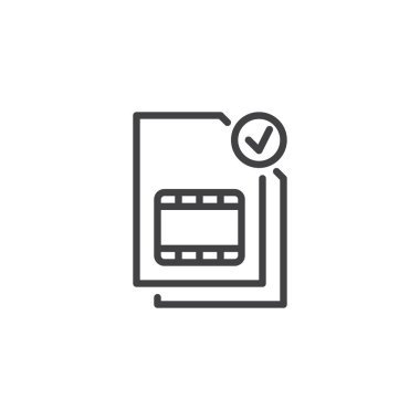 Çift sim bildirim anahat simgesi. Mobil kavramı ve web tasarım için doğrusal stili işaret. Çift SIM kart basit çizgi vektör simgesi. Sembol, logo illüstrasyon. Piksel mükemmel vektör grafikleri