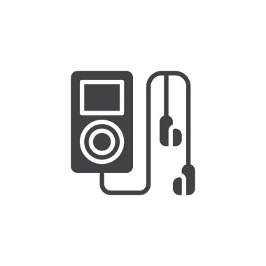 Kulaklık vektör simgesi ile MP3 çalar