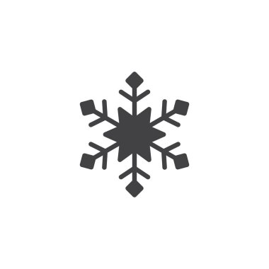 Kar tanesi vektör simgesi. Mobil kavramı ve web tasarım için düz işareti dolu. Katı simgesi dondur. Sembol, logo illüstrasyon. Piksel mükemmel vektör grafikleri