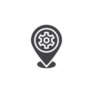 Onarım hizmeti konumu vektör simgesi