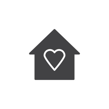 Kalp vektör simgesi olan ev