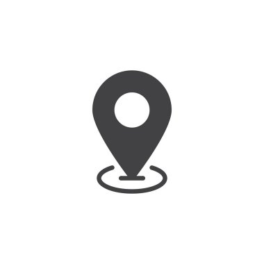 Konum pin vektör simgesi