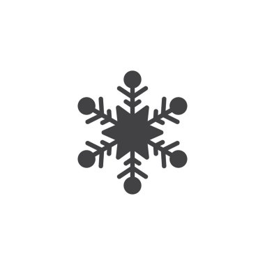 Kar tanesi vektör simgesi. Mobil kavramı ve web tasarım için düz işareti dolu. Katı simgesi dondur. Sembol, logo illüstrasyon. Piksel mükemmel vektör grafikleri