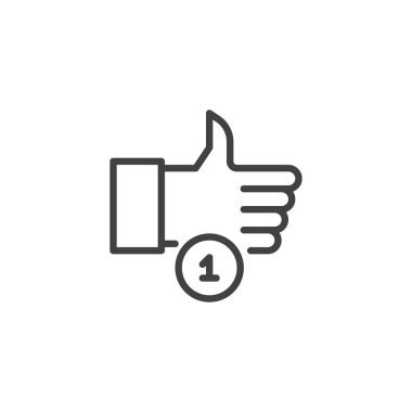 Yeni bildirim anahat simgesi gibi. Mobil kavramı ve web tasarım için doğrusal stili işaret. Yaşasın, basit bir çizgi vektör simgesi gibi. Sembol, logo illüstrasyon. Piksel mükemmel vektör grafikleri