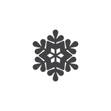 Kar tanesi vektör simgesi. Mobil kavramı ve web tasarım için düz işareti dolu. Kar kış katı simgesi. Sembol, logo illüstrasyon. Piksel mükemmel vektör grafikleri