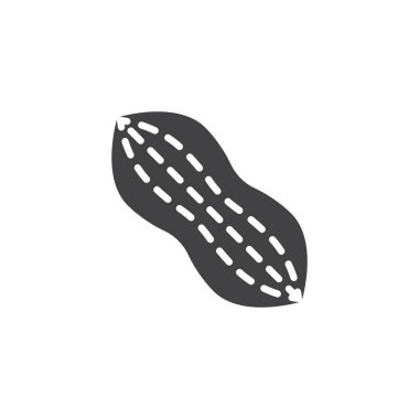 Fıstık kabuğu vektör simgesi. Mobil kavramı ve web tasarım için düz işareti dolu. Arachis basit katı simgesi. Sembol, logo illüstrasyon. Piksel mükemmel vektör grafikleri