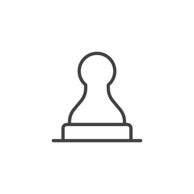 Lastik damgası anahat simgesini