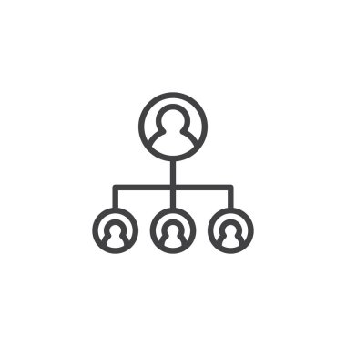 Hiyerarşik yapısını anahat simgesini