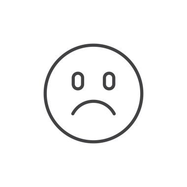 Üzgün ifade anahat simgesini