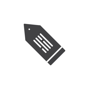 Metin vektör simgesi ile etiket