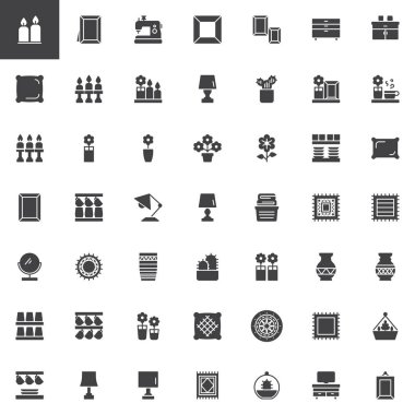 Dekorasyon vector Icons set