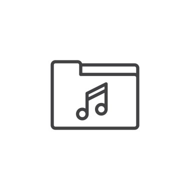 Müzik klasörü anahat simgesini