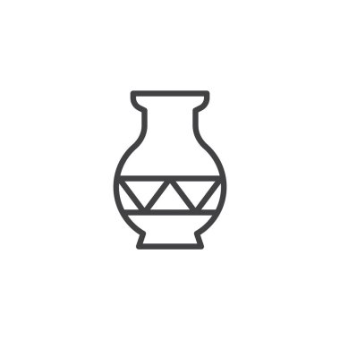 Süs vazo anahat simgesini