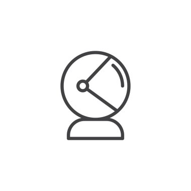 Astronot baş anahat simgesi. Mobil kavramı ve web tasarım için doğrusal stili işaret. Uzay giysisi basit çizgi vektör simgesi. Kozmonot sembolü, logo illüstrasyon. Piksel mükemmel vektör grafikleri